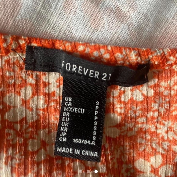 Floral orange crop top - Picture 3 of 3